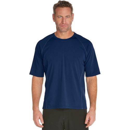  Coolibar UPF 50+ Mens Short Sleeve Hightide Swim Shirt - Sun Protective