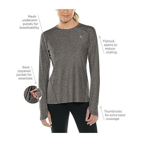  Coolibar UPF 50+ Women's Devi Long Sleeve Fitness T-Shirt - Sun Protective