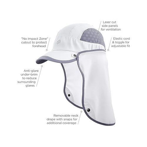  Coolibar UPF 50+ Unisex Agility Sport Cap - Sun Protective