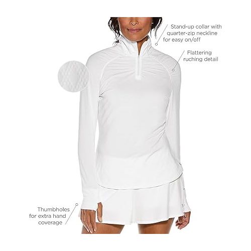  Coolibar UPF 50+ Women's Arabella Quarter-Zip - Sun Protective