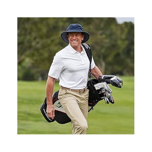  Coolibar UPF 50+ Men's Erodym Short Sleeve Golf Polo - Sun Protective