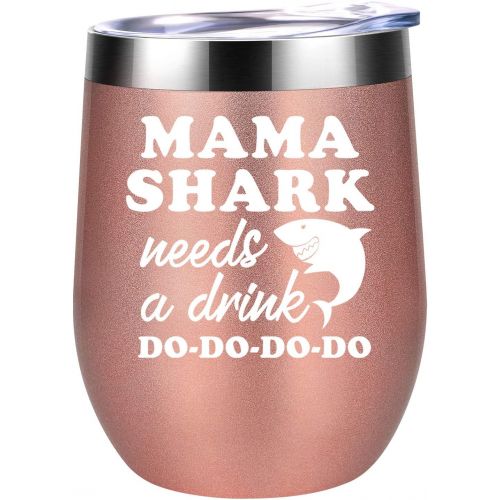  [아마존 핫딜]  [아마존핫딜]Mama Shark Needs a Drink Do Do - Mommy Shark Gifts for Mom Birthday - Funny Mom Shark 30th, 40th Bday Presents for New Mom, Best Mom, Wife from Daughter, Son, Husband - Coolife 12