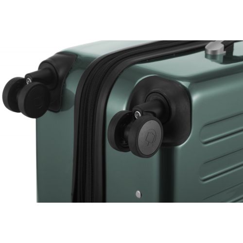  Coolife HAUPTSTADTKOFFER Luggage Sets Alex UP Hard Shell Luggage with Spinner Wheels 3 Piece Suitcase TSA Darkgreen