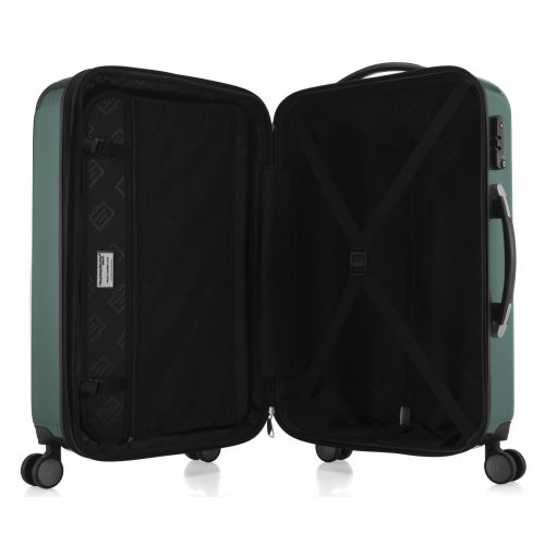  Coolife HAUPTSTADTKOFFER Luggage Sets Alex UP Hard Shell Luggage with Spinner Wheels 3 Piece Suitcase TSA Darkgreen