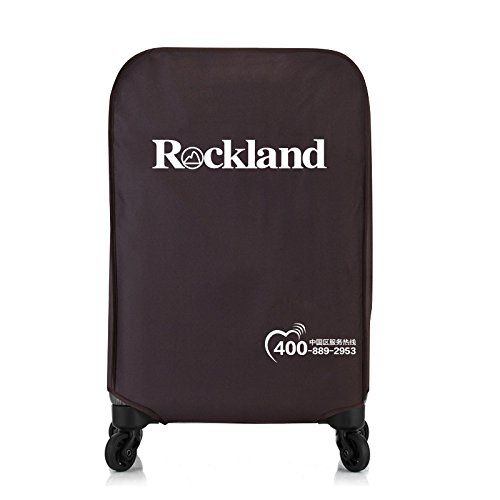  Coolife Rockland Barcelona 3 Polycarbonate/abs Set with 6 Pc. Travel Set & Luggage Cover, Black