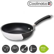 [아마존베스트]Coolinato Pfanne 20 cm beschichtet Edelstahl Bratpfanne fuer Gas Ceran Elektro Induktion