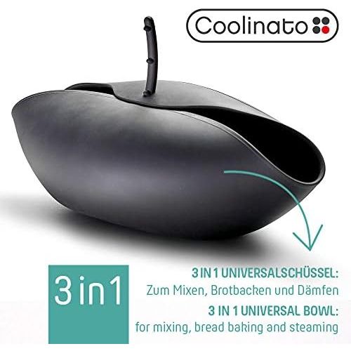  [아마존베스트]Coolinato, universal 3-in-1 silicone bowl, bread baking mould for baking, mixing and steaming, heat-resistant up to 230 °C, 24 cm