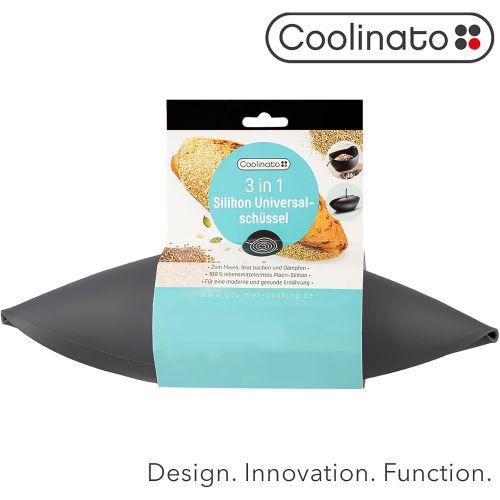  [아마존베스트]Coolinato, universal 3-in-1 silicone bowl, bread baking mould for baking, mixing and steaming, heat-resistant up to 230 °C, 24 cm