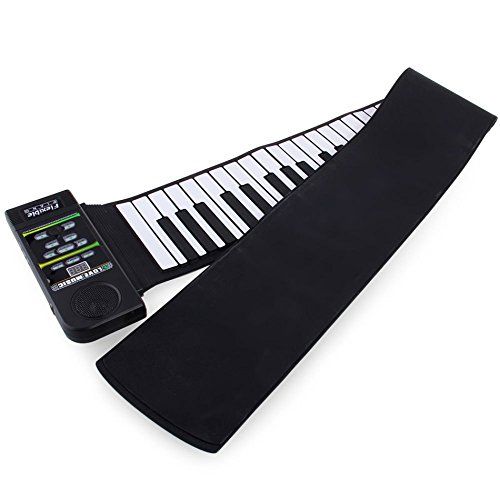  Coondmart Midi Roll Up Portable Electronic Flexible Fold Keyboard Piano PN88S MIDI Piano Kit with 88 Keys - 100 - 240V