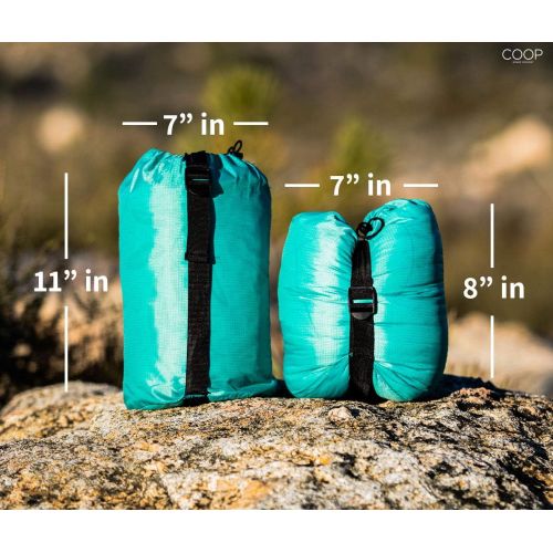  [아마존베스트]Coop Home Goods - Adjustable Travel/Camping Pillow - Hypoallergenic Shredded Memory Foam Fill - Lulltra Washable Cover - Includes Compressible Stuff Sack - CertiPUR-US/GREENGUARD G