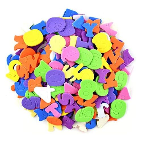  [아마존베스트]Coopay Self-Adhesive Foam Letter Alphabet Number Stickers Assorted Colors for Kids Arts Craft Supplies