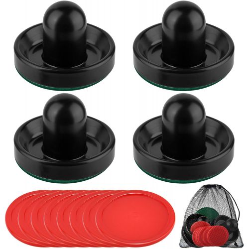  Coopay Air Hockey Pushers and Air Hockey Pucks Air Hockey Paddles with a Drawstring Bag for Game Tables (4 Striker, 8 Puck Pack)