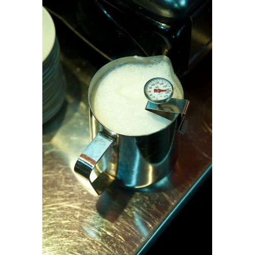  Cooper-Atkins 1236-70-1 Bi-Metals Espresso Milk Frothing Thermometer with Clip, 1 Dial and 5 Shaft Length