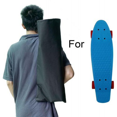  Cooplay Black Small Penny Banana Skateboard Backpack Mini Carry Bag 22 27 600D Nylon Longboard Board Handbag Straps