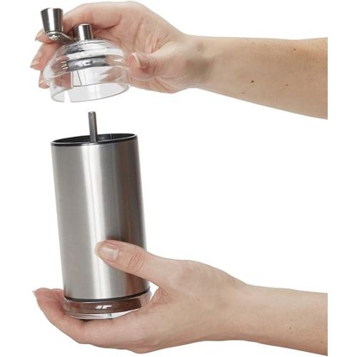  Copco Compact Manual Adjustable Coffee Grinder, 6.5-inches, Silver