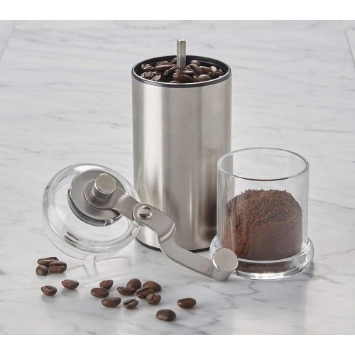  Copco Compact Manual Adjustable Coffee Grinder, 6.5-inches, Silver