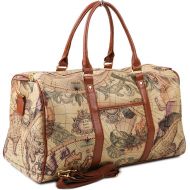 Copi World Map Large Duffle Bag Travel Tote Luggage Boston Style