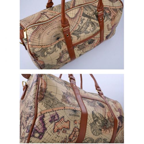  Copi World Map Large Duffle Bag Travel Tote Luggage Boston Style