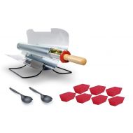 Copper GoSun Sport - Grill Solar Cooker Kit with Spork Eating Utensil Set and 7 Silicon Baking Trays from Off-Grid Gear 2 Go
