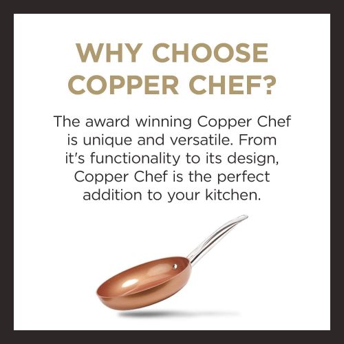  [아마존핫딜][아마존 핫딜] Copper Chef Cookware 9-Pc. Round Pan Set Aluminum & Steel With Ceramic Non Stick Coating. Includes Lids, Frying and Roasting Pans Accessories