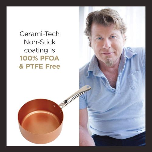  [아마존핫딜][아마존 핫딜] Copper Chef Cookware 9-Pc. Round Pan Set Aluminum & Steel With Ceramic Non Stick Coating. Includes Lids, Frying and Roasting Pans Accessories