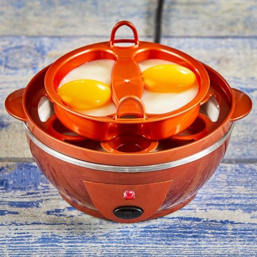  Copper Chef Want The Secret to Making Perfect Eggs & More C Electric Cooker Set-7 or 14 Capacity. Hard Boiled, Poached, Scrambled Eggs, or Omelets Automatic Shut Off, 7.5 x 6.7 x 7