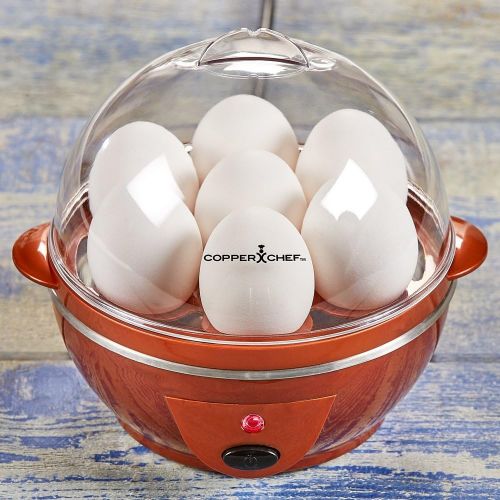  Copper Chef Want The Secret to Making Perfect Eggs & More C Electric Cooker Set-7 or 14 Capacity. Hard Boiled, Poached, Scrambled Eggs, or Omelets Automatic Shut Off, 7.5 x 6.7 x 7