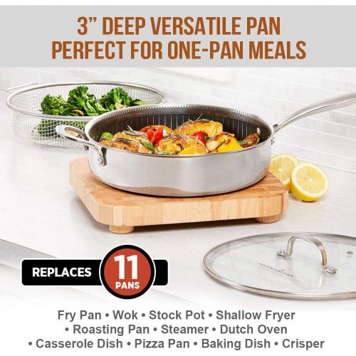  Copper Chef Titan Fry Pans, 9.5 inch with 8 inch, stainless-steel