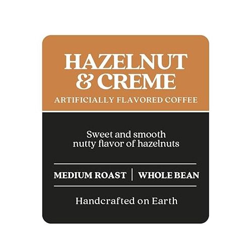  Copper Moon Medium Roast Whole Bean Coffee, Hazelnut & Cream Blend, 5 Lb