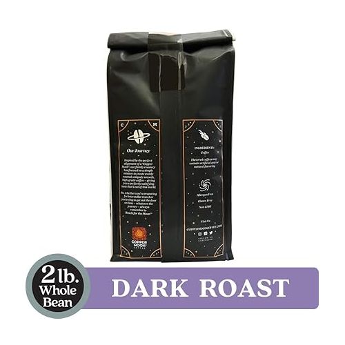  Copper Moon Dark Roast Whole Bean Coffee, Sumatra Blend, 2 Lb