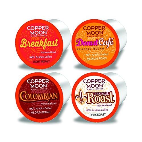  Copper Moon Single Cups for Keurig K-Cup Brewers, Variety Pack Sampler, 80 Count, Single Batch Roasted Coffee in A Variety of Blends, Roasts, and Flavor Profiles