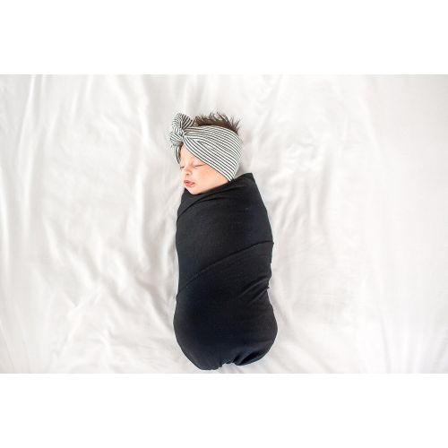  Large Premium Knit Baby Swaddle Receiving BlanketMidnight by Copper Pearl