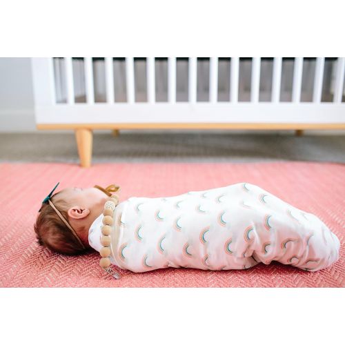  Large Premium Knit Baby Swaddle Receiving Blanket RainbowsDaydream by Copper Pearl