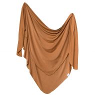 Large Premium Knit Baby Swaddle Receiving BlanketCamel by Copper Pearl