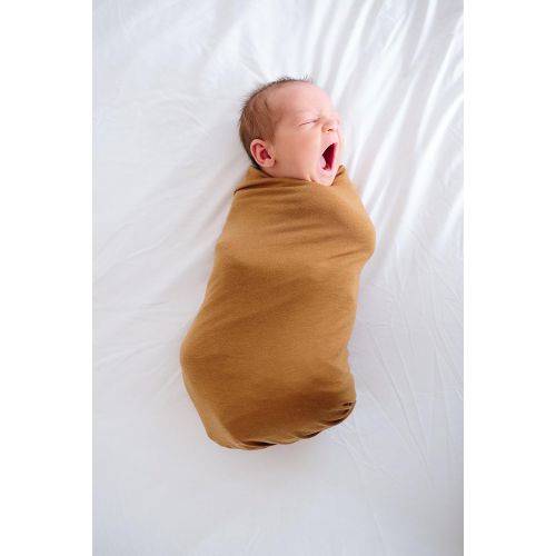  Large Premium Knit Baby Swaddle Receiving BlanketCamel by Copper Pearl