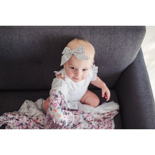  Large Premium Knit Baby Swaddle Receiving Blanket FloralMorgan by Copper Pearl