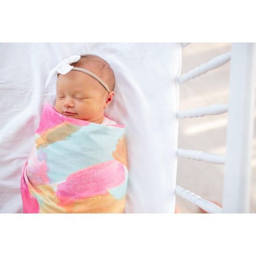  Large Premium Knit Baby Swaddle Receiving BlanketMonet by Copper Pearl