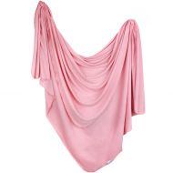 Large Premium Knit Baby Swaddle Receiving Pink BlanketDarling by Copper Pearl