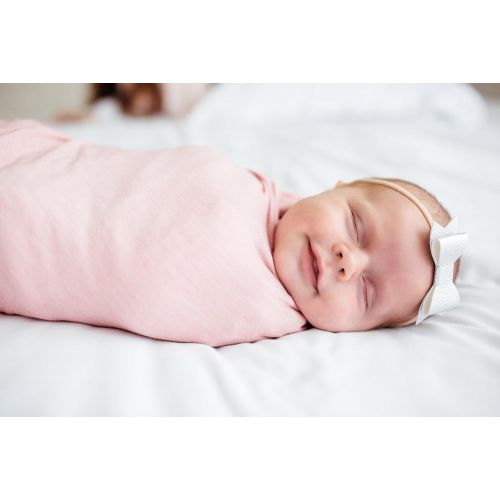  Large Premium Knit Baby Swaddle Receiving Pink BlanketDarling by Copper Pearl