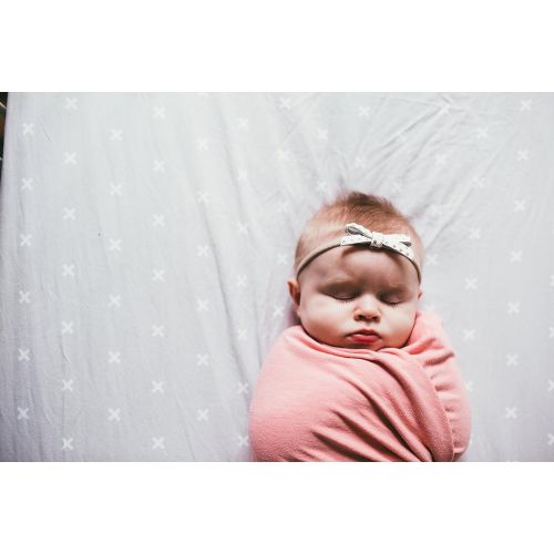  Large Premium Knit Baby Swaddle Receiving Pink BlanketDarling by Copper Pearl