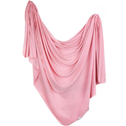  Large Premium Knit Baby Swaddle Receiving Pink BlanketDarling by Copper Pearl