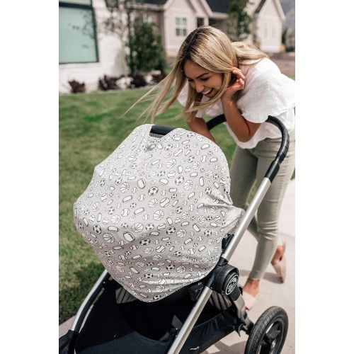  Baby Car Seat Cover Canopy and Nursing Cover Multi-Use Stretchy 5 in 1 GiftChamp by Copper Pearl