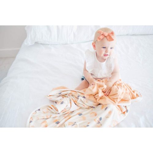 Copper Pearl Large Premium Knit Baby 3 Layer Stretchy Quilt Blanket Caroline