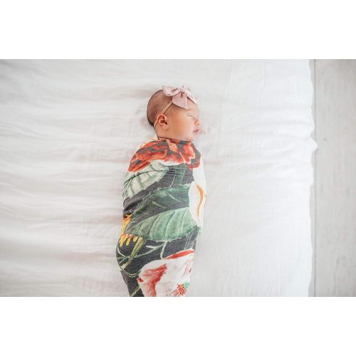  Large Premium Knit Baby Swaddle Receiving BlanketRaven by Copper Pearl