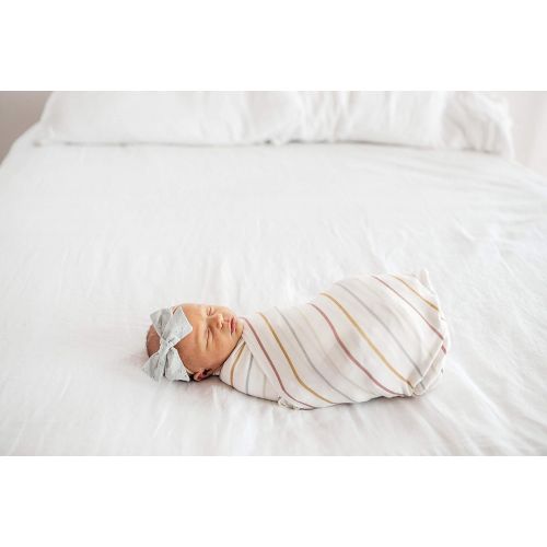  Large Premium Knit Baby Swaddle Receiving BlanketPiper by Copper Pearl