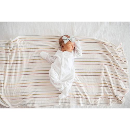  Large Premium Knit Baby Swaddle Receiving BlanketPiper by Copper Pearl