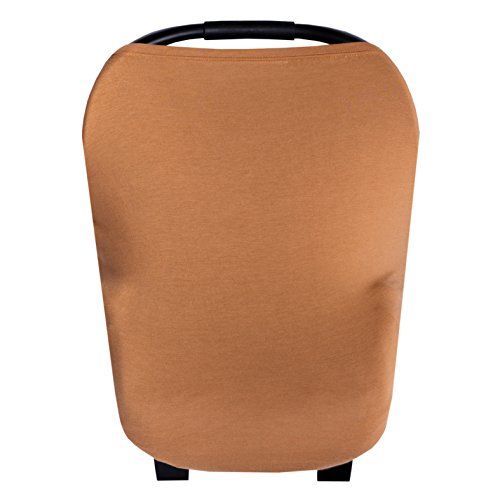  [아마존베스트]Baby Car Seat Cover Canopy and Nursing Cover Multi-Use Stretchy 5 in 1 GiftCamel by Copper Pearl