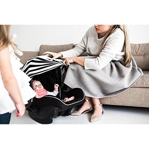  [아마존베스트]Baby Car Seat Cover Canopy and Nursing Cover Multi-Use Stretchy 5 in 1 GiftThe Classic by Copper Pearl