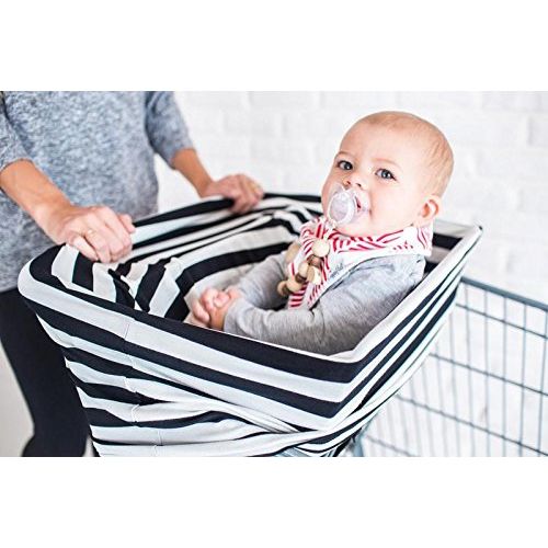  [아마존베스트]Baby Car Seat Cover Canopy and Nursing Cover Multi-Use Stretchy 5 in 1 GiftThe Classic by Copper Pearl