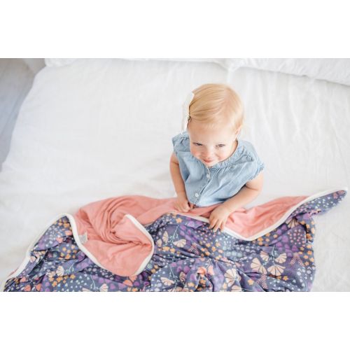  Large Premium Knit Baby 3 Layer Stretchy Quilt Blanket FloralMeadow by Copper Pearl